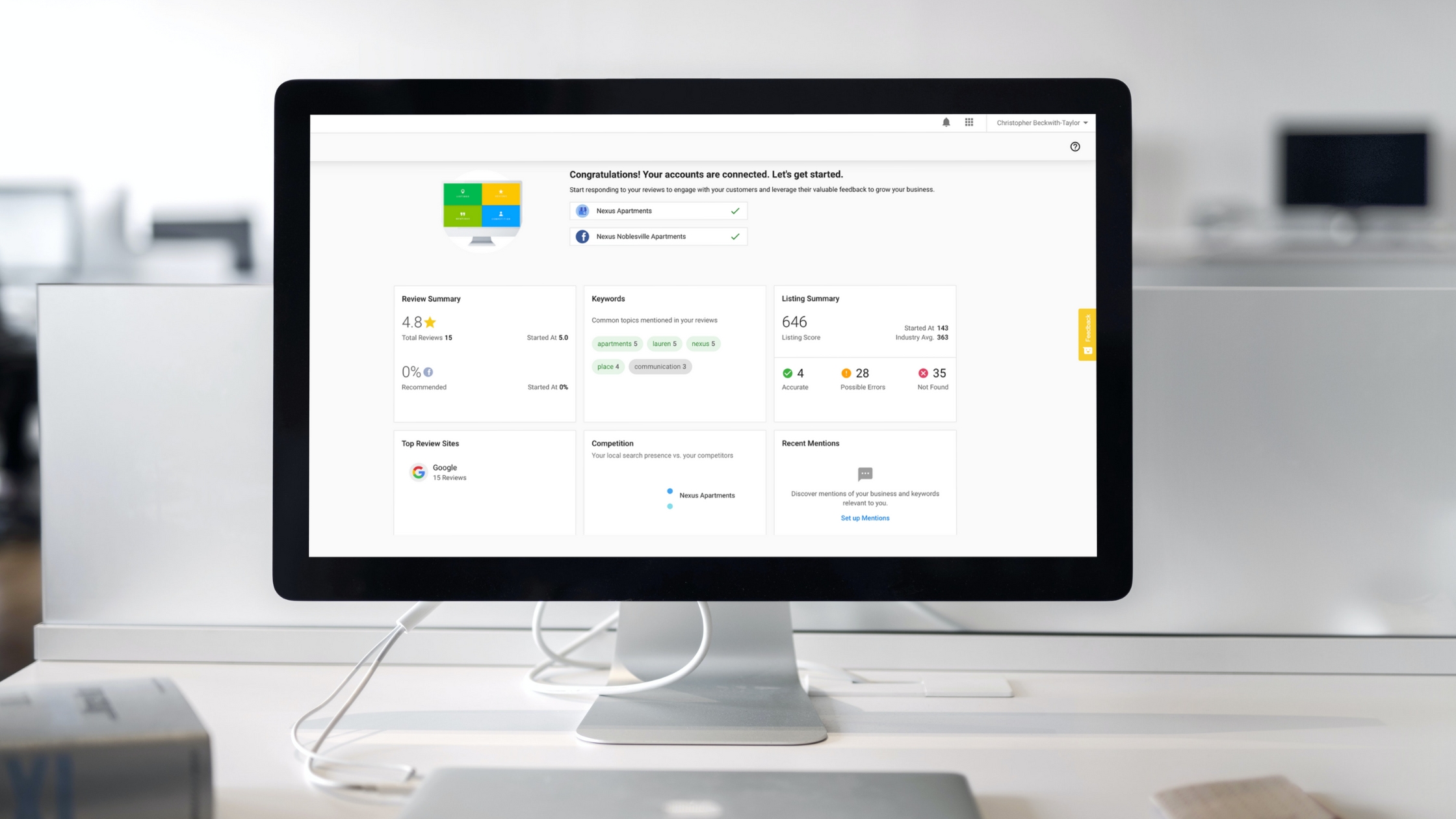 The GREENstick Business Platform provides you with recommendations on how you can improve your online reputation. The GREENstick Business Platform provides you with recommendations on how you can improve your online reputation.<br />